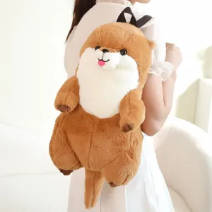 Kawaii Brown Otter Backpack Plushie