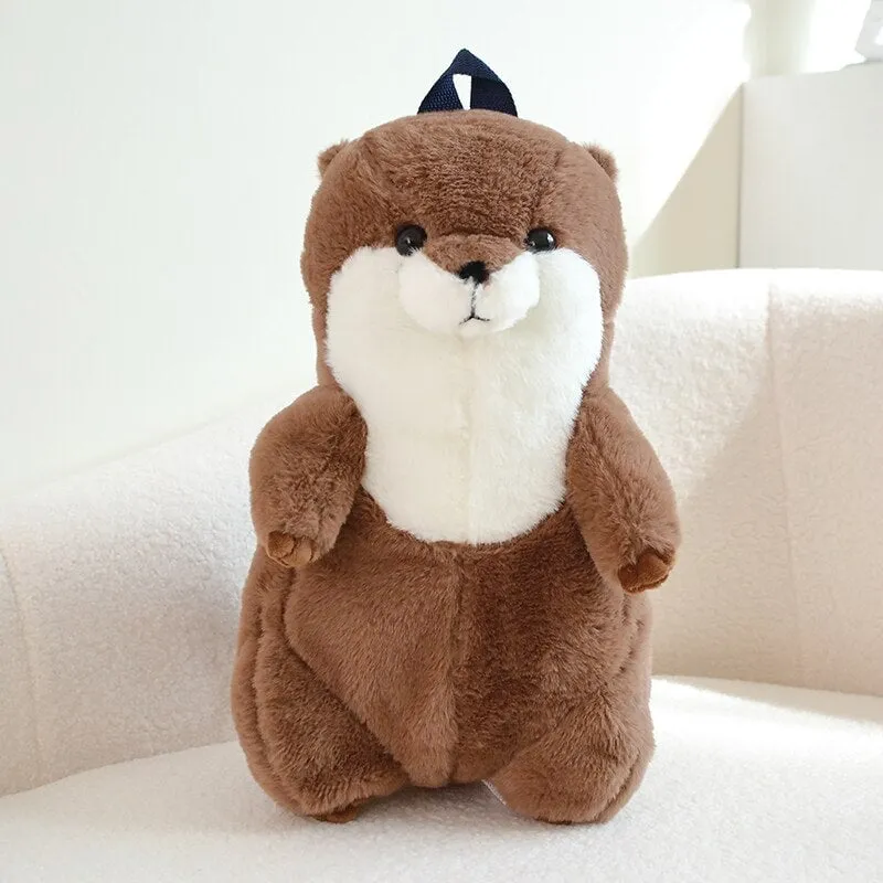 Kawaii Brown Otter Backpack Plushie