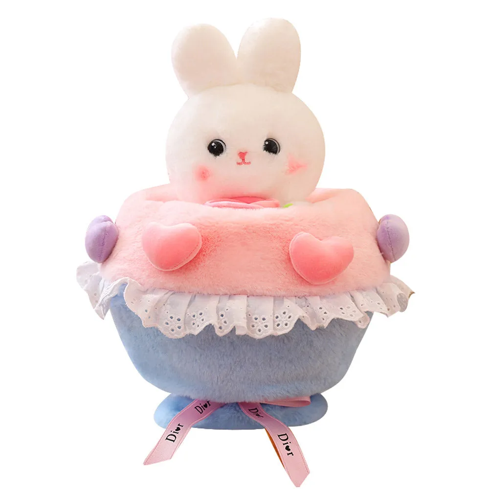 Kawaii Bunny Flower Bouquet Stuffed Animal Plush