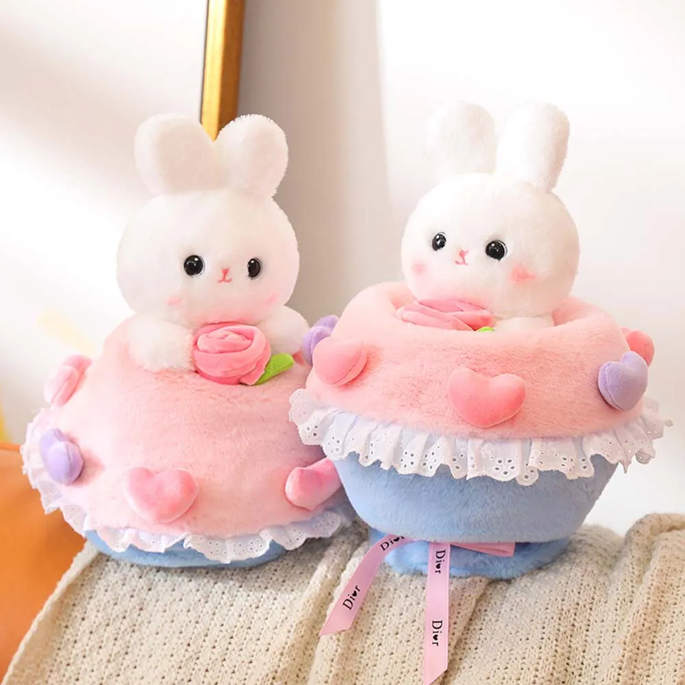 Kawaii Bunny Flower Bouquet Stuffed Animal Plush
