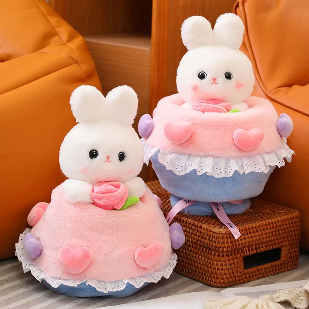 Kawaii Bunny Flower Bouquet Stuffed Animal Plush