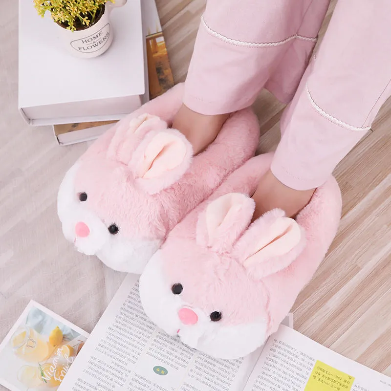 Kawaii Bunny Slippers Winter Indoor Shoes