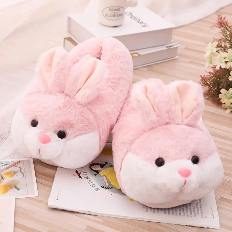 Kawaii Bunny Slippers Winter Indoor Shoes