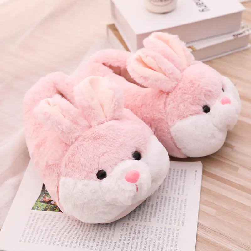 Kawaii Bunny Slippers Winter Indoor Shoes