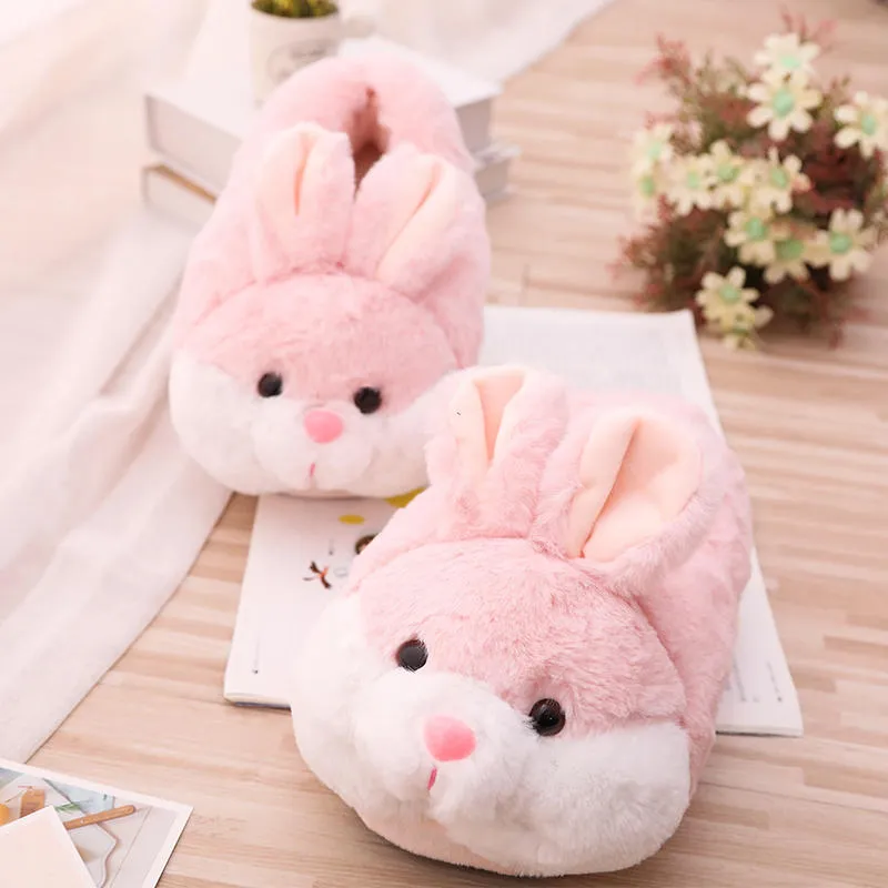 Kawaii Bunny Slippers Winter Indoor Shoes
