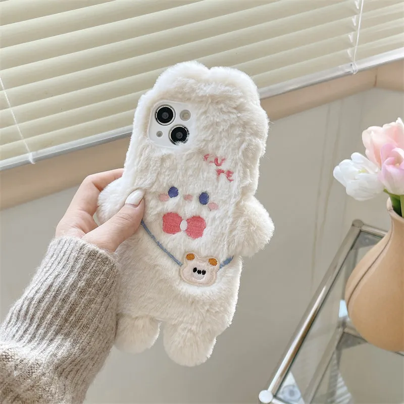 Kawaii Cute Plush Bunny iPhone Case
