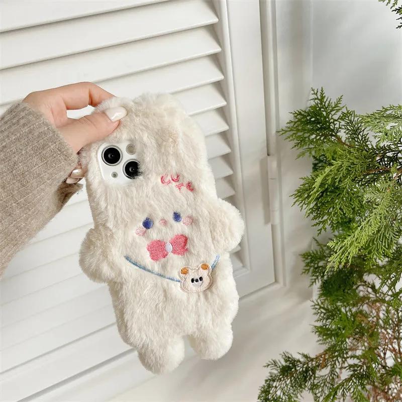 Kawaii Cute Plush Bunny iPhone Case