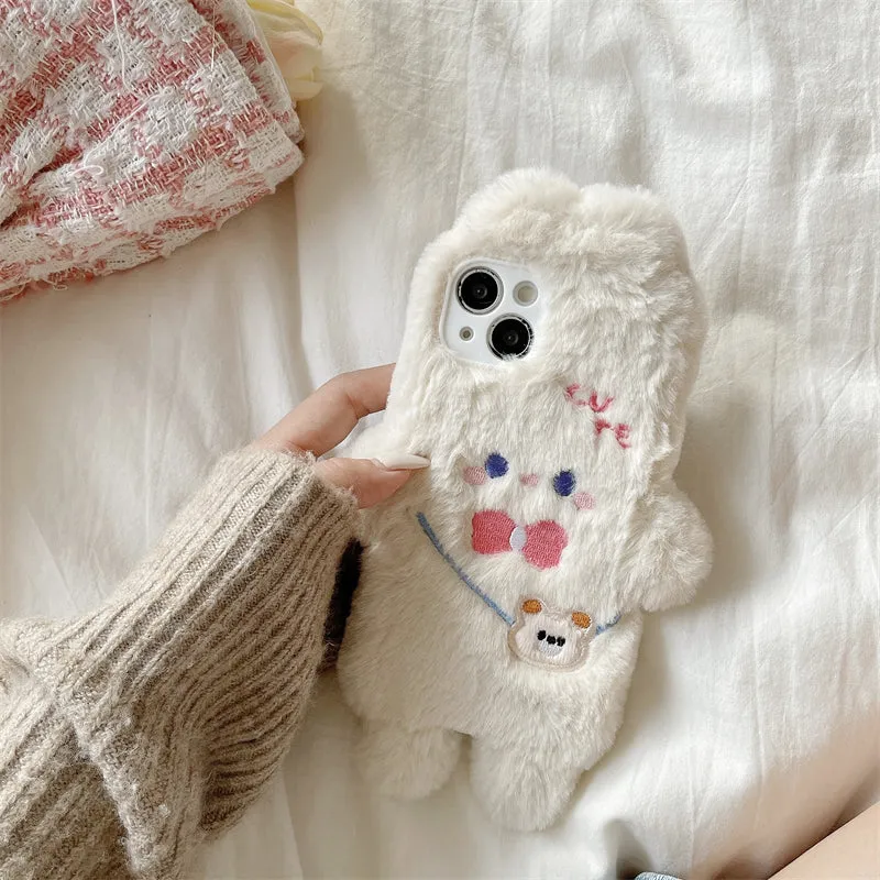 Kawaii Cute Plush Bunny iPhone Case