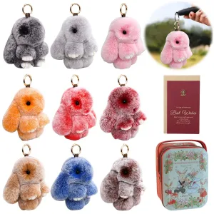 Kawaii Plush Bunny Keychain Pendant for Bags & Keys