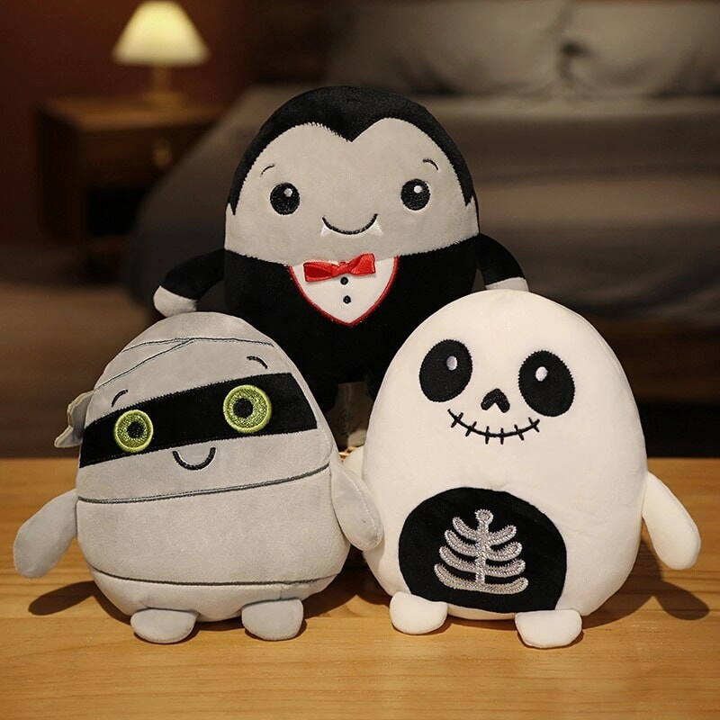 Kawaii Skeleton Pumpkin Zombie Frankenstein Vampire Halloween Plushies