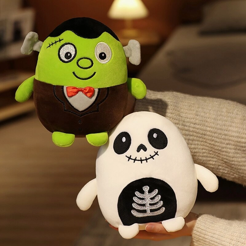 Kawaii Skeleton Pumpkin Zombie Frankenstein Vampire Halloween Plushies
