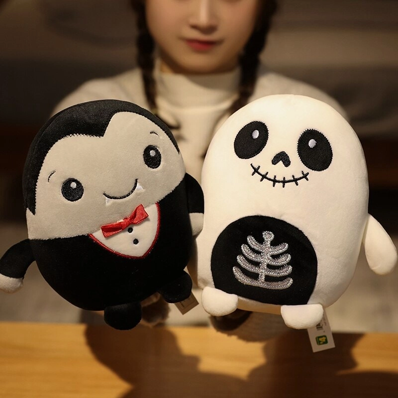 Kawaii Skeleton Pumpkin Zombie Frankenstein Vampire Halloween Plushies