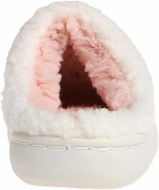 kensie Kids Slippers for Girls - Flower and Smiley Face Fuzzy House Shoes with Rhinestones, Cozy Indoor Slippers for Little Kid/Big Kid