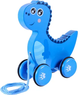 KESYOO 1Pc Pull Along Dinosaur for Safe and Traction Cart for Early Walking Educational Cartoon Animal Pulling Cart for Home and Preschool