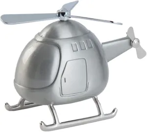KESYOO Helicopter Coin Bank Mini Piggy Bank Coin Saving Money Box Fun Office Desktop Ornament for Cute Craft Silver Present for Developing Savings Habits