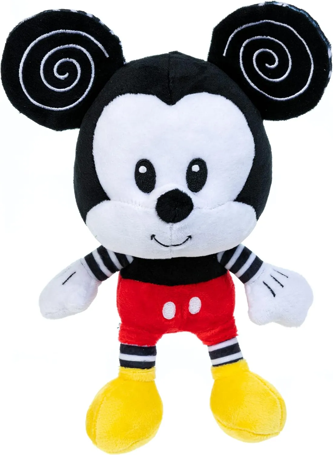 KIDS PREFERRED Disney Baby Mickey Black and White High Contrast Crinkle Plush, Boys and Girls Ages 0  (81262)
