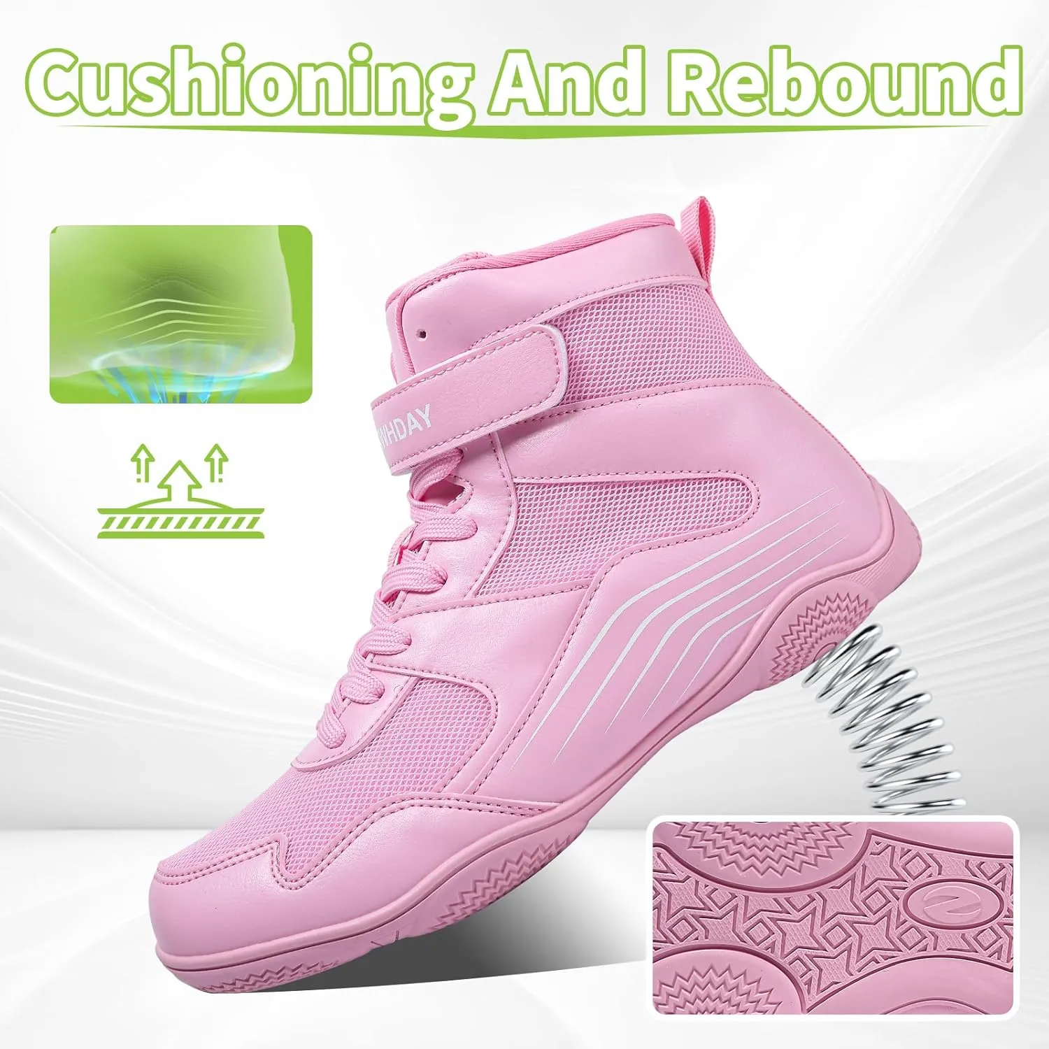 Kids Wrestling Shoes Youth Boys Girls Boxing Shoes Lightweight Breathable Non Slip for Fitness Powerlifting