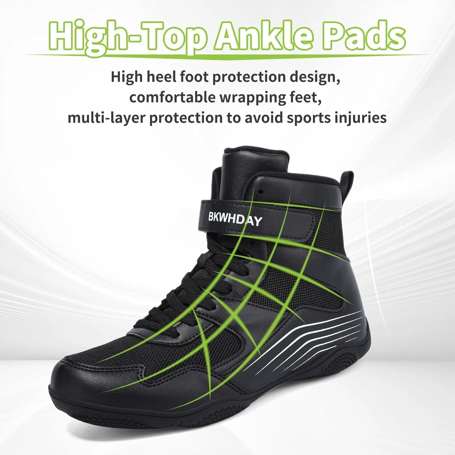 Kids Wrestling Shoes Youth Boys Girls Boxing Shoes Lightweight Breathable Non Slip for Fitness Powerlifting