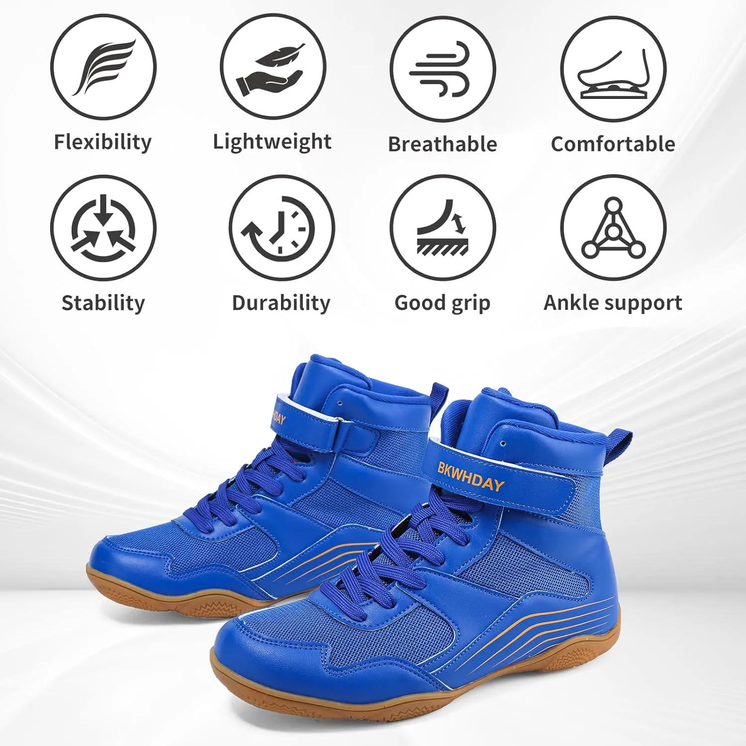 Kids Wrestling Shoes Youth Boys Girls Boxing Shoes Lightweight Breathable Non Slip for Fitness Powerlifting
