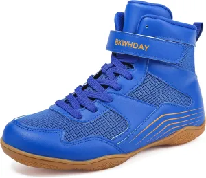 Kids Wrestling Shoes Youth Boys Girls Boxing Shoes Lightweight Breathable Non Slip for Fitness Powerlifting