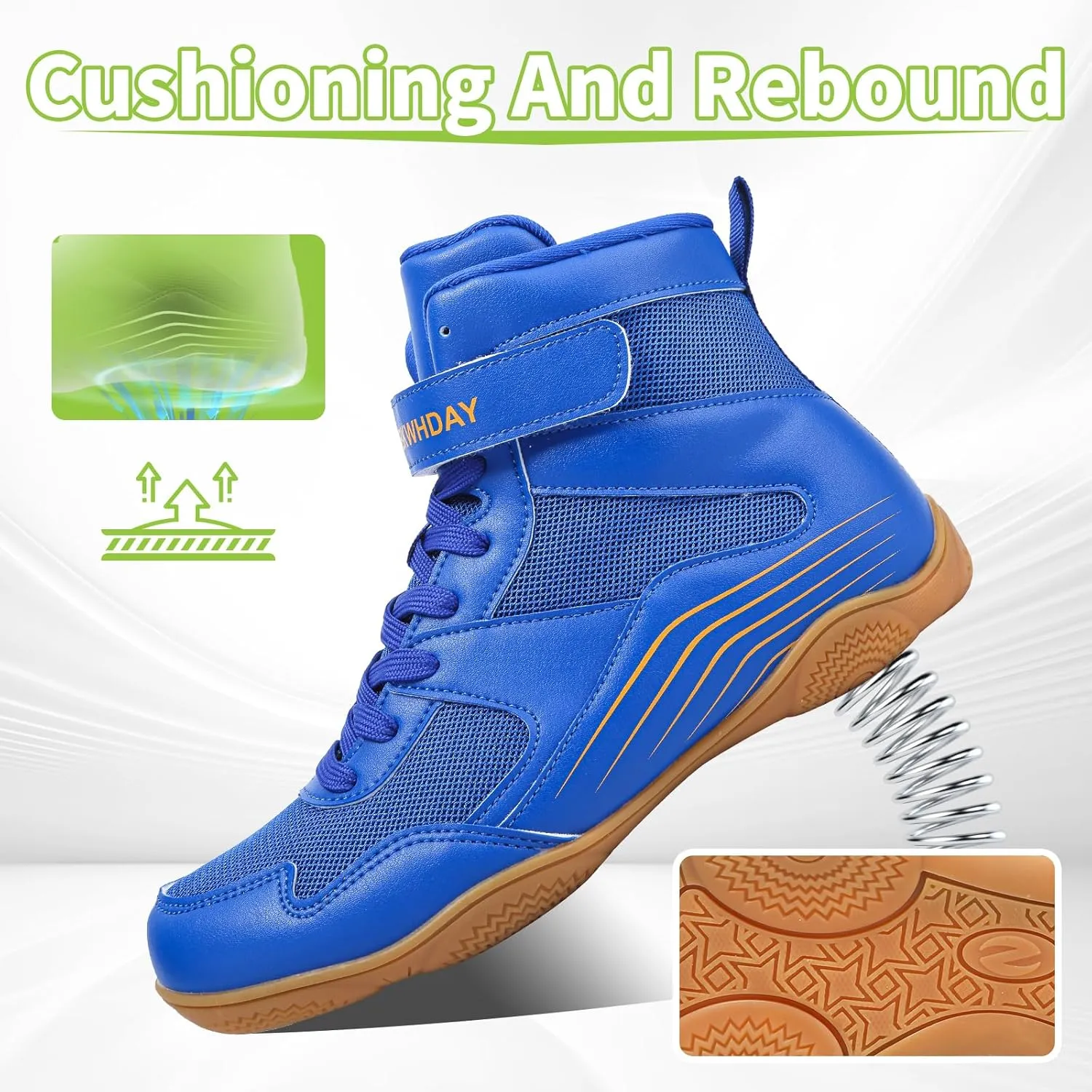 Kids Wrestling Shoes Youth Boys Girls Boxing Shoes Lightweight Breathable Non Slip for Fitness Powerlifting