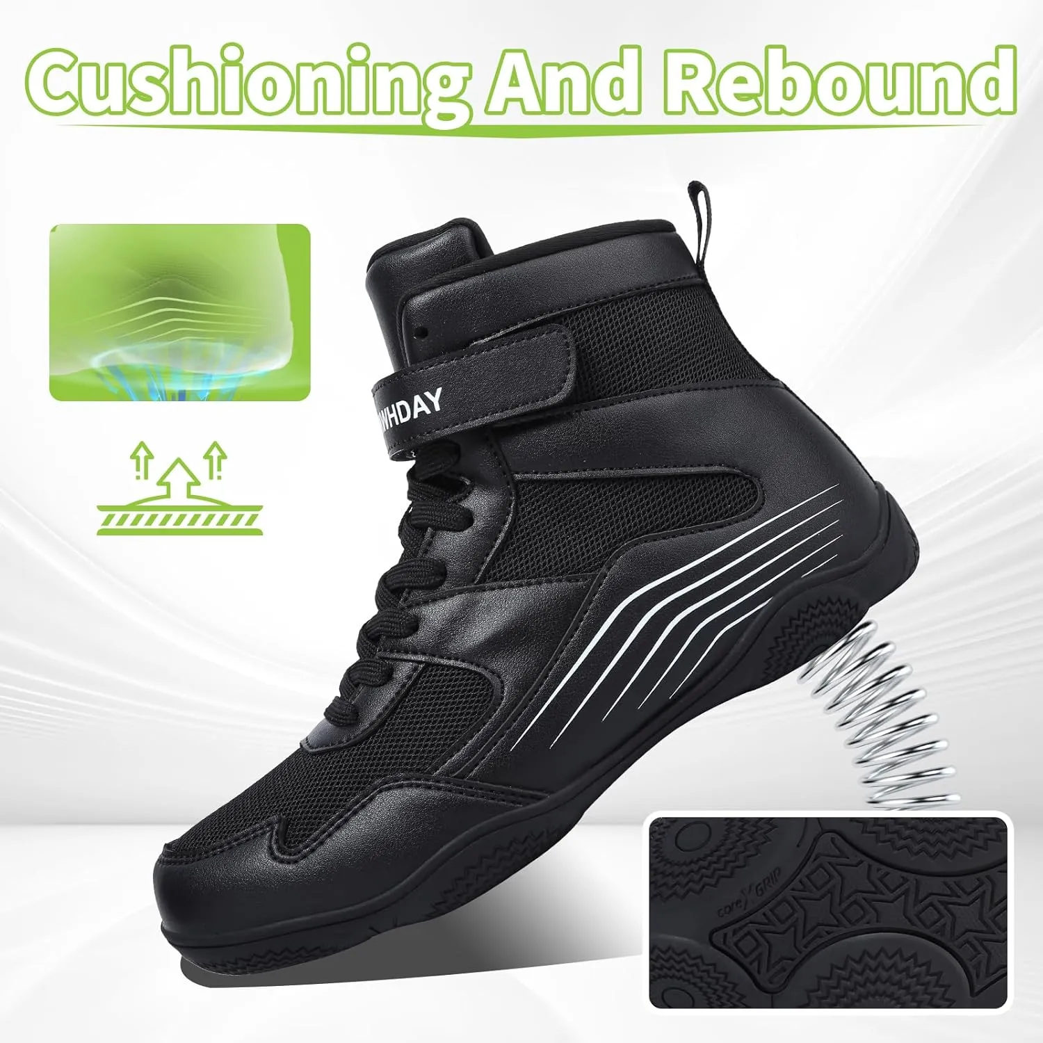 Kids Wrestling Shoes Youth Boys Girls Boxing Shoes Lightweight Breathable Non Slip for Fitness Powerlifting