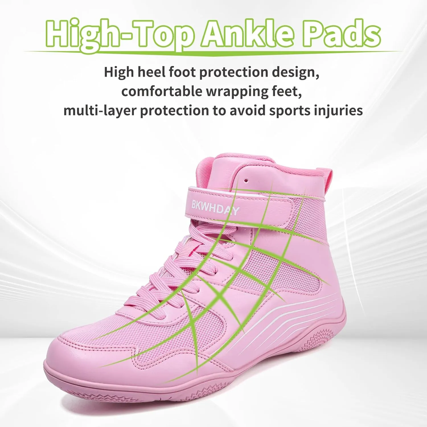 Kids Wrestling Shoes Youth Boys Girls Boxing Shoes Lightweight Breathable Non Slip for Fitness Powerlifting