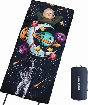 Kids Sleeping Bag, Sleeping Bags for Boys & Girls, Large Kids Sleeping Bag with Pillow, SlumberSoft Slumber Bags, Toddler Sleeping Bags for Daycare Travel Naps and Sleepovers,63" x 30"