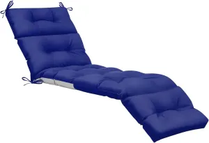 Kigley 1 Pcs Chaise Lounge Cushions 75 x 22 x 5 Inches Soft Lounge Chair Cushion Spring/Summer Seasonal Replacement for Outdoor Indoor Home Office (Navy Blue)