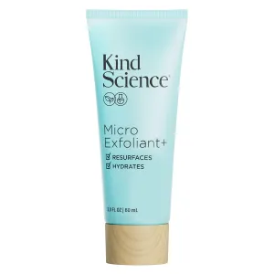 Kind Science Micro Exfoliant Face Scrub - 2-in-1 Exfoliating Face Wash   Facial Mask with AHA to Smooth & Hydrate Skin - Paraben & Fragrance Free, Cruelty Free, 2 oz
