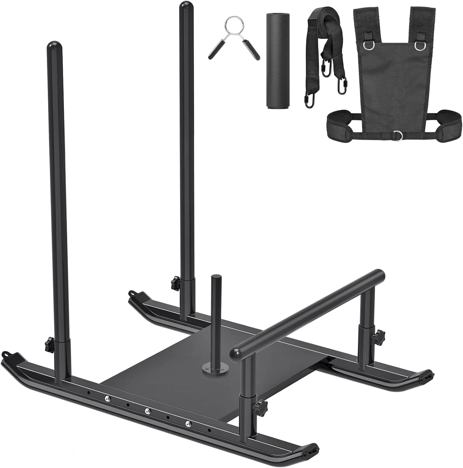 Kipika Weight Sled, Fitness Sled, Fitness Strength Training Sled, Speed Training Sled - Heavy-Duty Weight Training Equipment for Muscle Building and Explosive Power - Suitable for 1” & 2“ Weight Plate