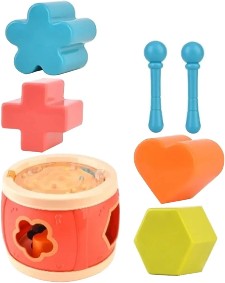 Kisangel 1set Boy Girl Drum Toy Multi-Functional Preschool Percussion Instrument for Boys Girls Safe Material Rhythm Concentration for Ages Design