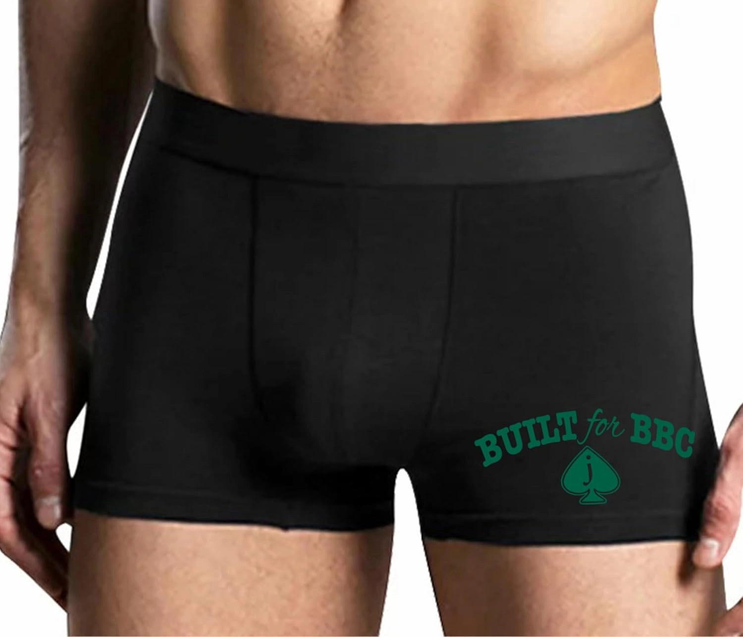 Knaughty Knickers Built For BBC Jack Of Spades JOS Black Cock Lover Black Mens Boxer Brief Adult Fun Design