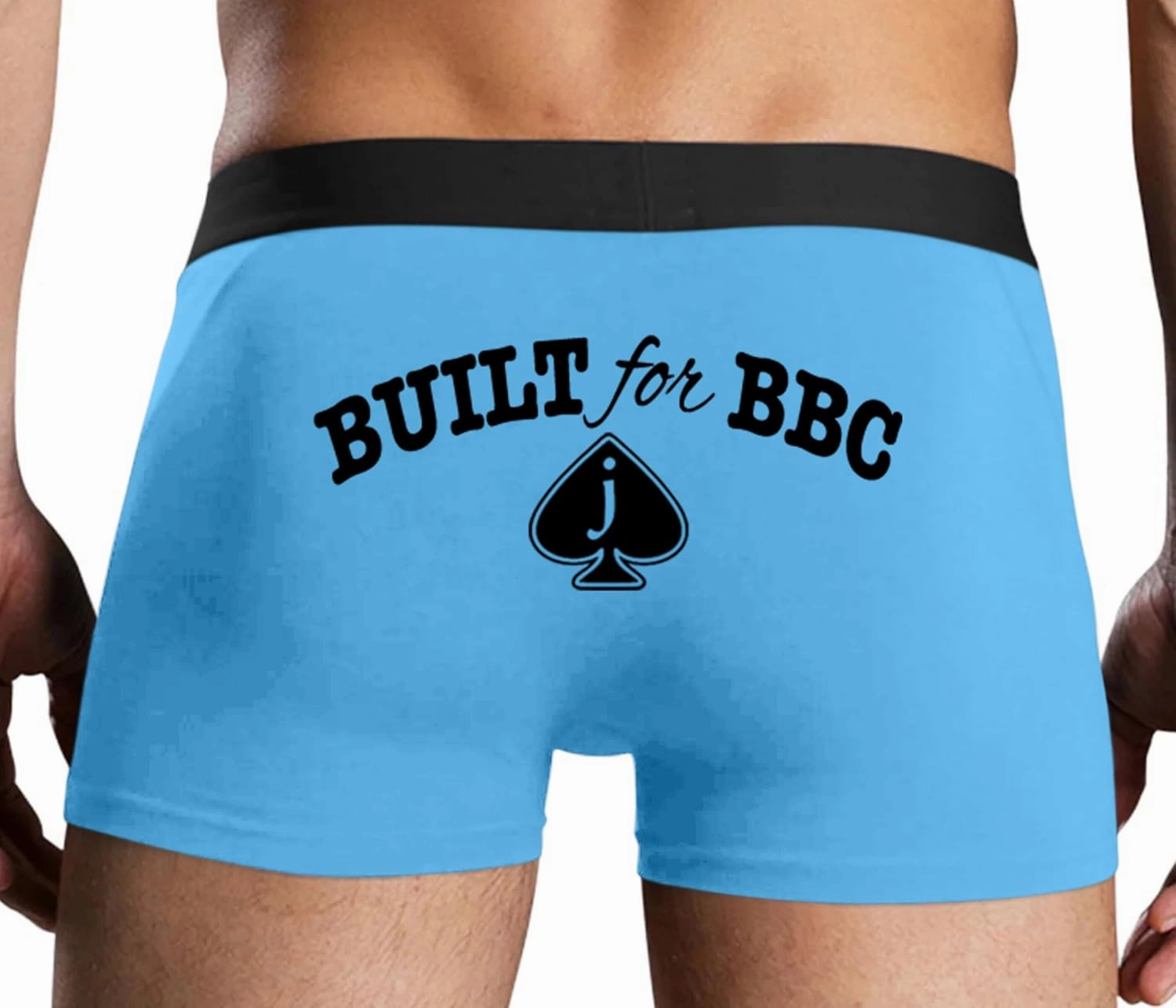 Knaughty Knickers Built For BBC Jack Of Spades JOS Black Cock Lover Blue Mens Boxer Brief Sexy Adult Design