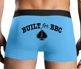 Knaughty Knickers Built For BBC Jack Of Spades JOS Black Cock Lover Blue Mens Boxer Brief Sexy Adult Design