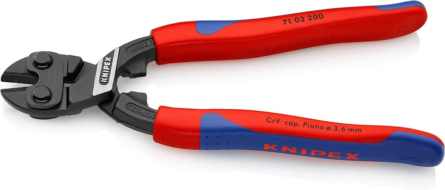 Knipex 71 02 200 Compact Bolt Cutters "CoBolt" 7,87" with soft handle