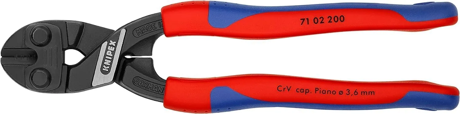 Knipex 71 02 200 Compact Bolt Cutters "CoBolt" 7,87" with soft handle