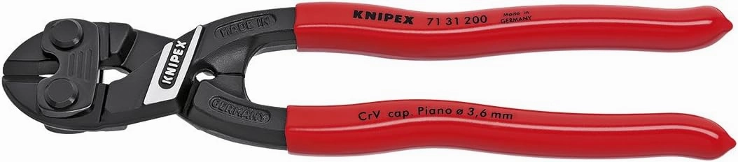 KNIPEX - 71 31 200 Tools - CoBolt Compact Bolt Cutter With Notched Blade (7131200), 8-Inch