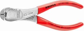 KNIPEX Tools 67 03 140 High Leverage End Cutting Nippers, 5-1/2"