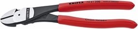 KNIPEX Tools 74 21 200 SBA, High Leverage Angled Diagonal Cutters 8-Inch, Red