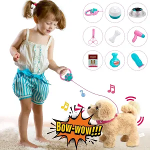 Koonie Talking Plush Golden Retriever Toy Repeats What You Say, Barks and Walks - Electronic Interactive Stuffed Puppy for Kids