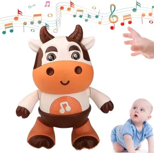 Kukelen Baby Cow Musical Toys,2023 New Dancing Walking Baby Cow Toy with Music and LED Lights, Dancing Toys, Baby Music Toys, 18 Month Toys, Baby Toys 6 to 12 Months