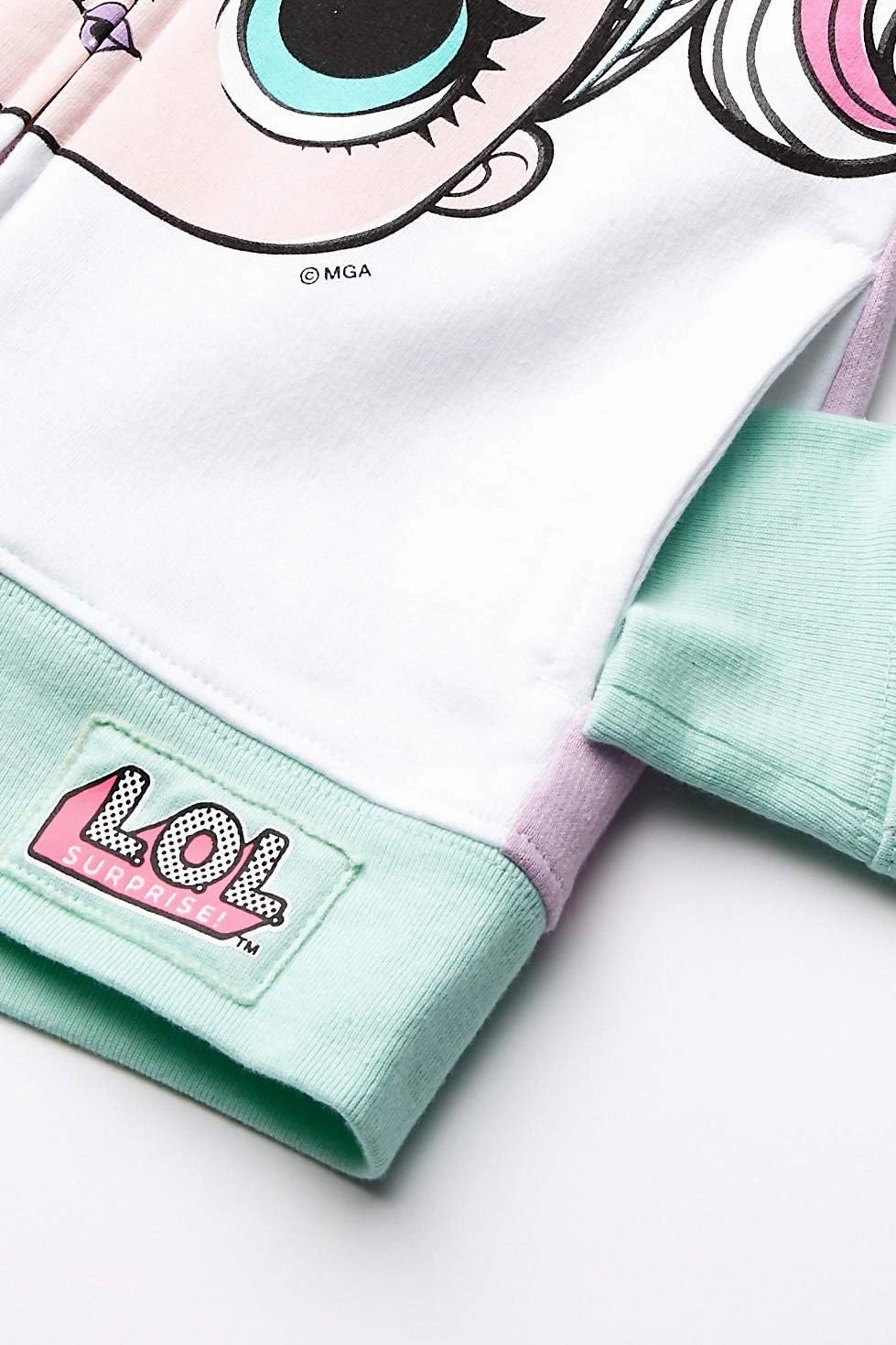L.O.L. Surprise! Girls' The Theater Club Unicorn Big Face Zip-up Hoodie