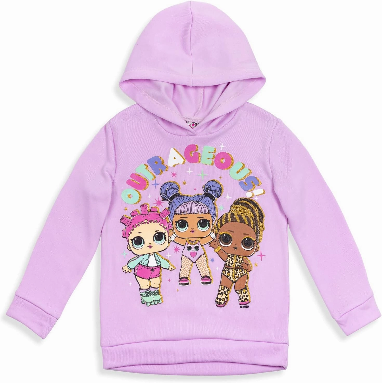 L.O.L. Surprise! Roller Sk8er Daring Diva Diva Girls Pullover Fleece Hoodie and Leggings Outfit Set Little Kid to Big Kid