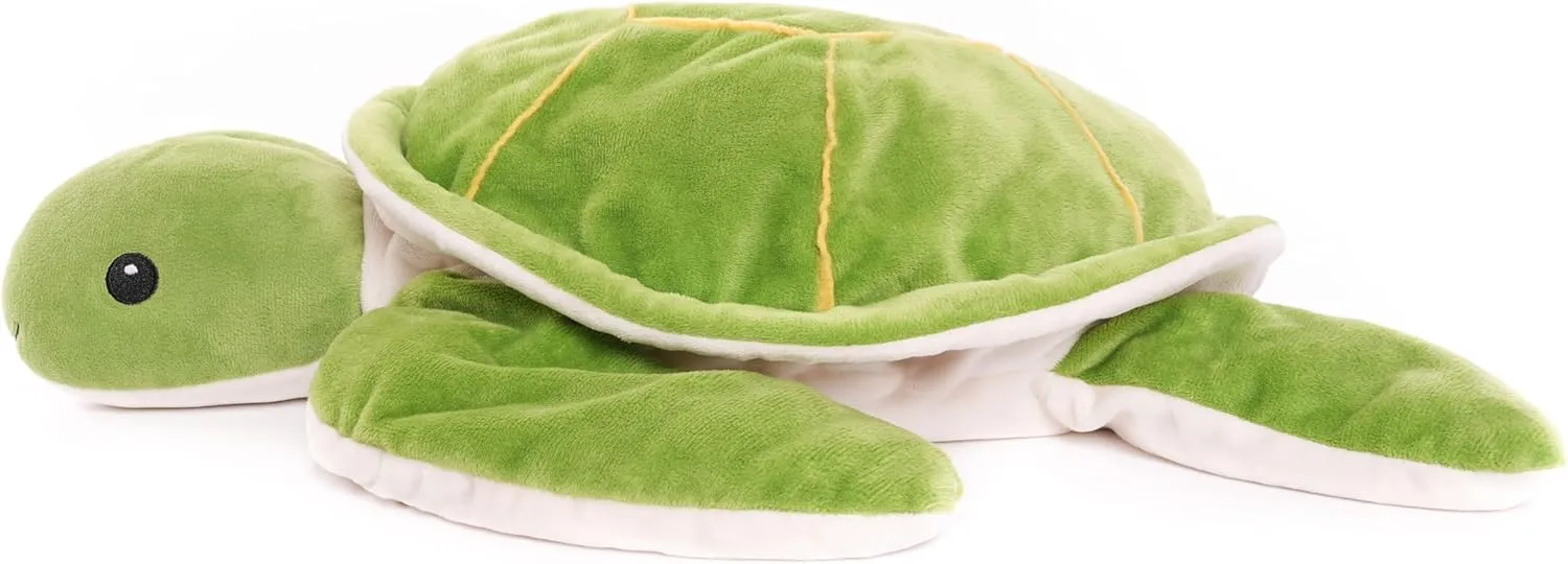 Large Weighted Sea Turtle Stuffed Animal Plush Toy with Embroidered Eyes and Removable Weight Pack - 28 Inches, 5 lb for Kids and Adults