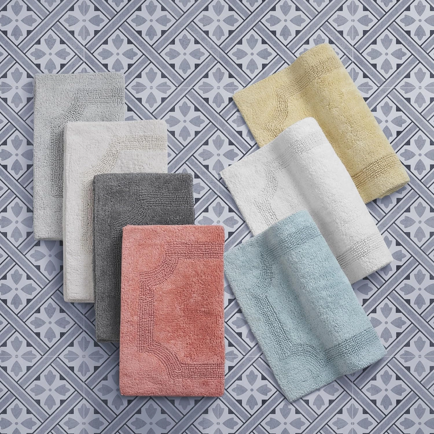 Laura Ashley Reversible Cotton 21 x 34 in. Bath Mat, Coral