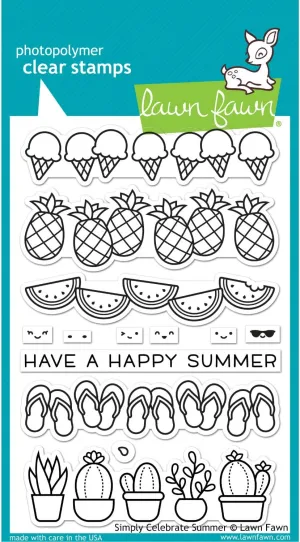 Lawn Fawn LF2333 Simply Celebrate Summer 4X6 Clear Stamp Set