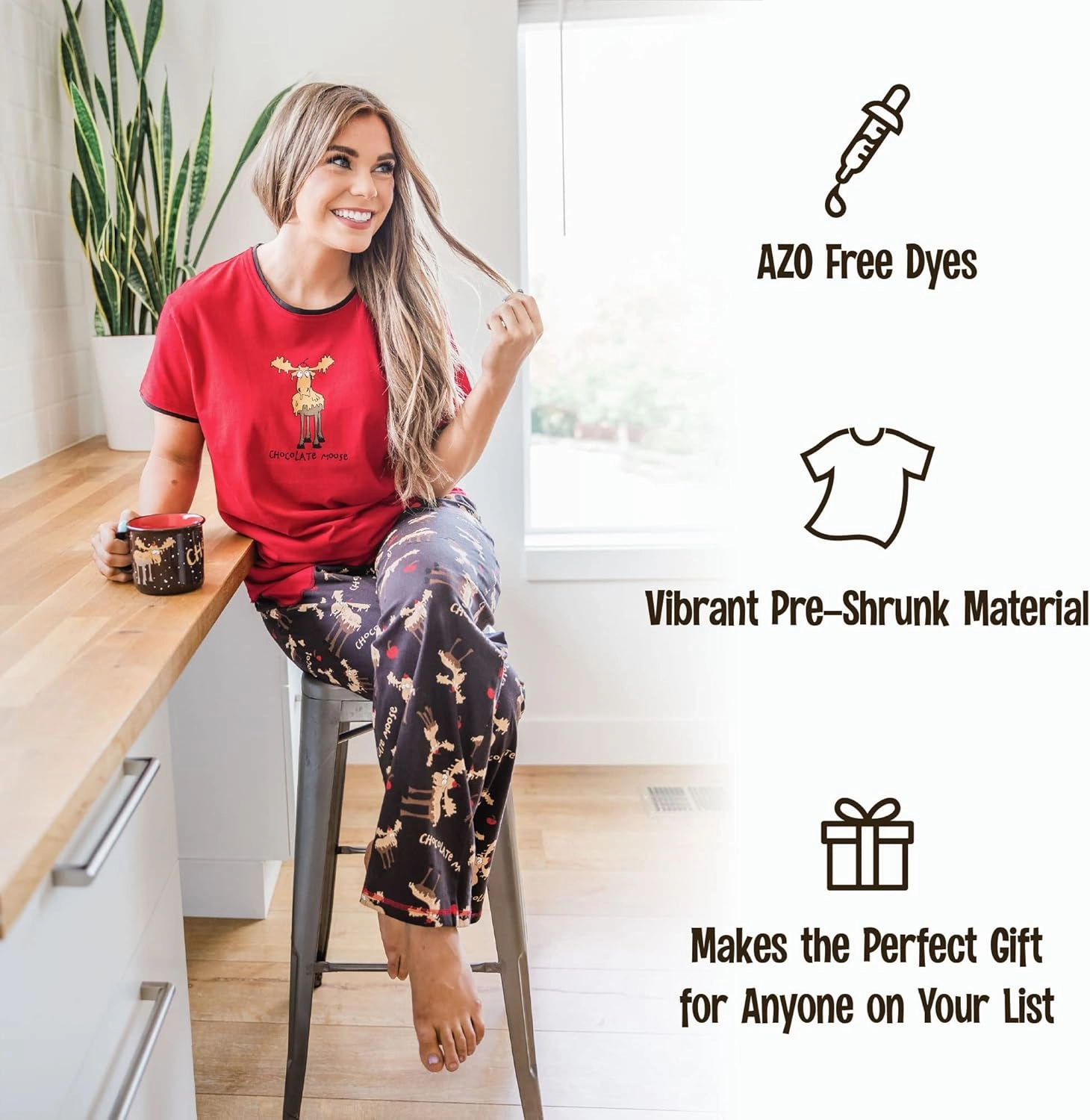 Lazy One Pajamas for Women, Cute Ocean Pajama Pants and Top Separates
