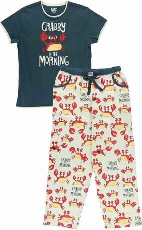Lazy One Women's Pajama Set, Short Sleeves with Cute Prints, Relaxed Fit