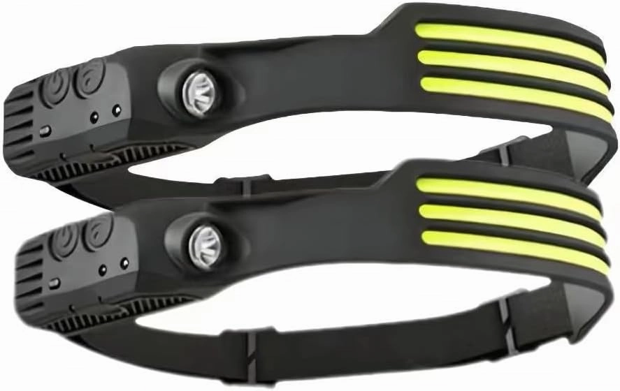 Led Headlamp Rechargeable Portable Headlamp -230 C Wide Drawstring, Waterproof, Suitable for Running, Car Repair, Night Fishing, Camping (2 individualPack-Three Root-Led Strip)